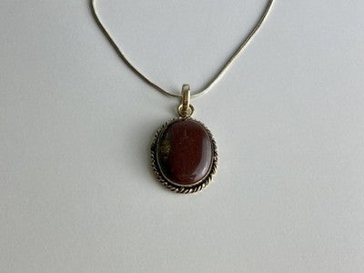 Vintage Chain with  Pendant Carnelian