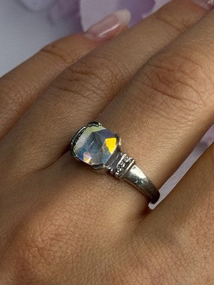 925 Sterling Silver CZ Ring Size 9