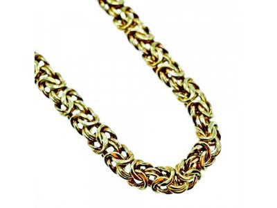 925 Sterling Silver Gold Plated Necklace Italy