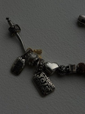 Donatella 925 Sterling Silver 19 Charms Bracelet