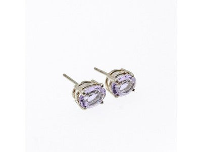 925 Sterling Silver Iolite Stud Earrings