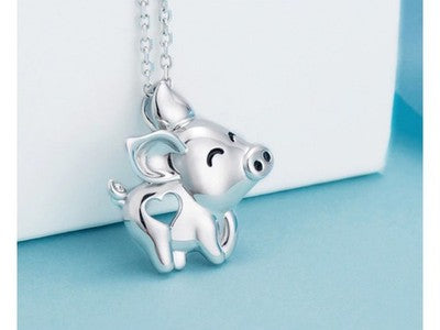 925 Sterling Silver "Pig" Chain With Pendant