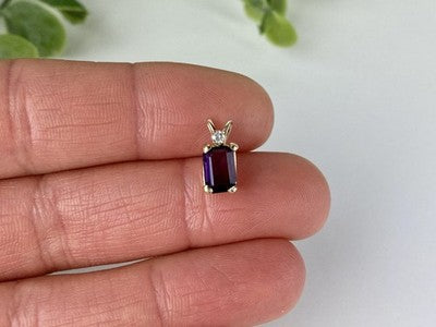 14K Yellow Gold Tourmaline & Diamond Pendant