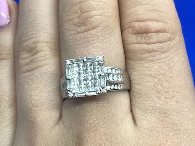 925 Sterling Silver CZ Ring Size 7.5