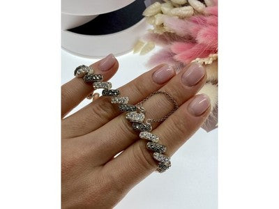 925 Sterling Silver CZ & Marcasites Bracelet