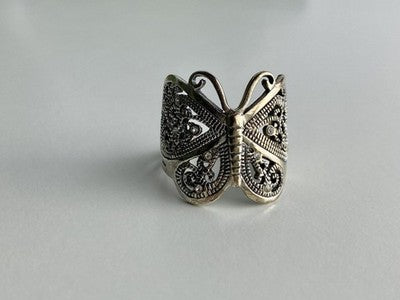 925 Sterling Silver CZ "Butterfly" Ring Size 7
