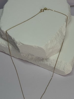14K YELLOW GOLD CROSS EVIL EYE NECKLACE LENGTH 15 INCH