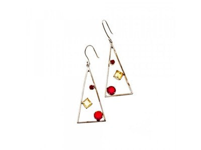 925 Sterling Silver Hessonite & Heliodor Earrings
