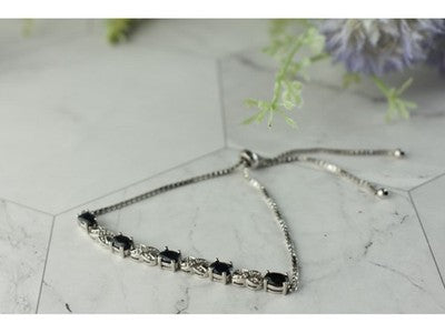 925 Sterling Silver Spinel Bracelet