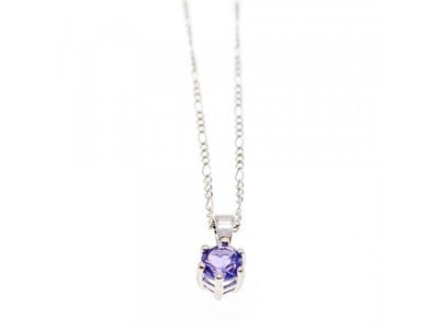925 Sterling Silver Iolite Chain With Pendant