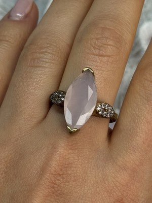 925 Sterling Silver Alpanite & CZ Ring Size 10.5