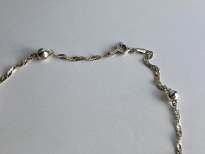 925 Sterling Silver Necklace Italy 17.7 In