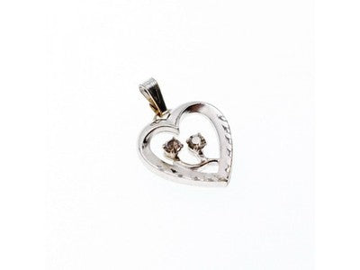 925 Sterling Silver CZ "Heart" Pendant