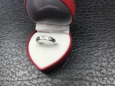 925 Sterling Silver Mother of Pearl Inserts Ring Size 5.5