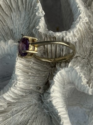 925 Sterling Silver Amethyst Ring Size 6.5