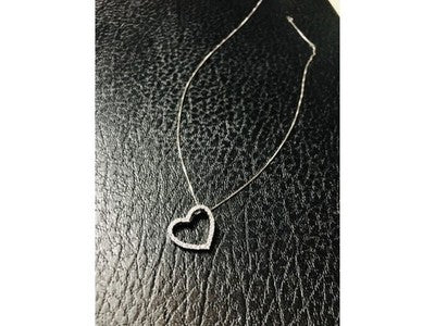 925 Sterling Silver CZ "Heart" Chain with Pendant