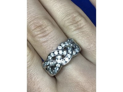 925 Sterling Silver CZ Ring Size 8.5