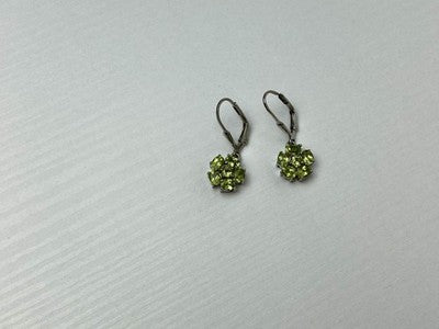 925 Sterling Silver Tsavorite "Flowers" Earrings