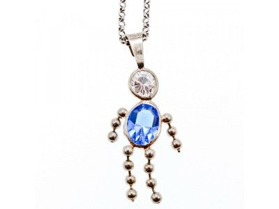 925 Sterling Silver CZ "Man" Chain With Pendant