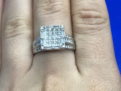 925 Sterling Silver CZ Ring Size 7.5