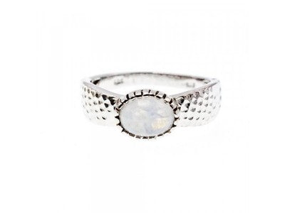 925 Sterling Silver Moonstone Ring Size 10.25