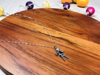925 Sterling Silver CZ "Girl" Chain With Pendant