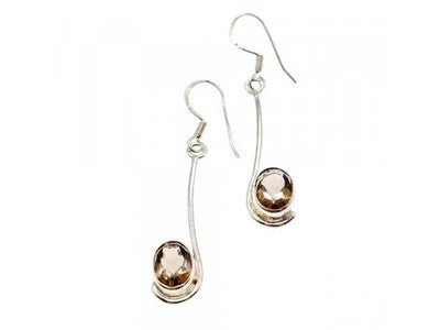925 Sterling Silver Hessonite Earrings