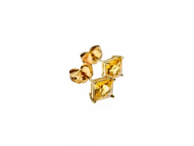 10K Yellow Gold Heliodor Earrings & Pendant