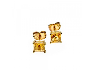 10K Yellow Gold Heliodor Earrings & Pendant