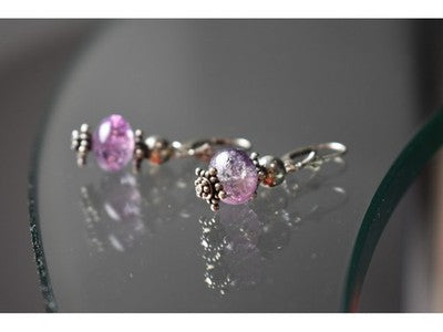 925 Sterling Silver Amethyst Earrings