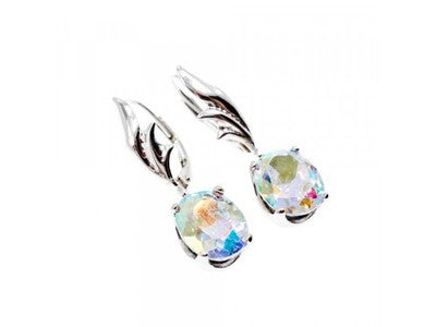 925 Sterling Silver Multicolor CZ Earrings