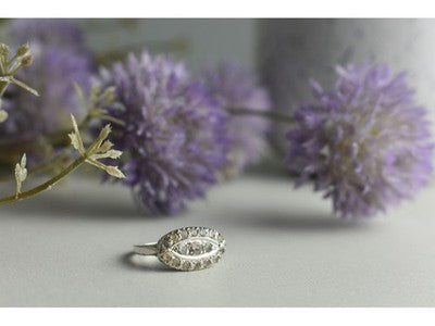 925 Sterling Silver White Beryl/Goshenite Ring Size 5.5