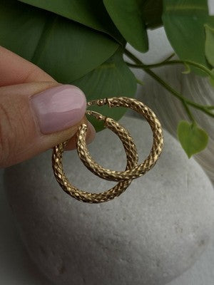Made in Italy 10K Yellow Gold Hoop Earrings