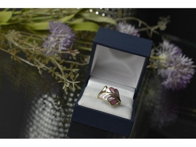 925 Sterling Silver Mother of Pearl Inserts Ring Size 6.5