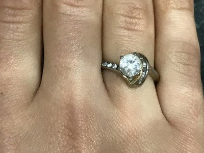 925 Sterling Silver CZ Ring Size 6.5