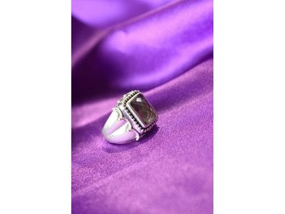 925 Sterling Silver Hessonite Ring Size 6.5