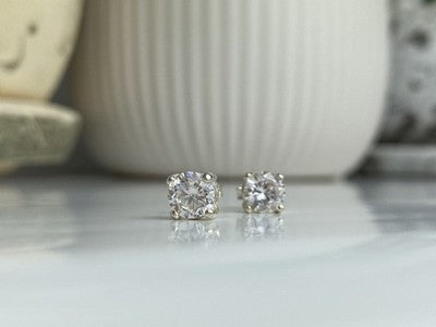 925 Sterling Silver CZ "Shine" Stud Earrings