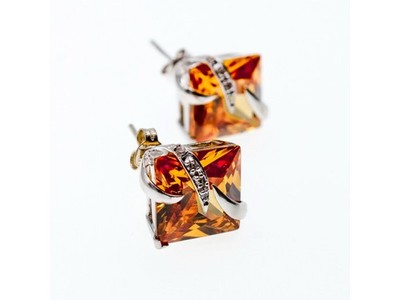 925 Sterling Silver CZ Stud Earrings
