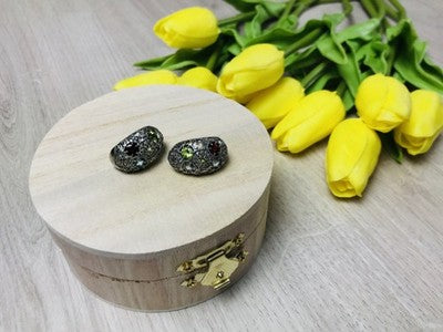 925 Sterling Silver Multi Gemstones Stud Earrings