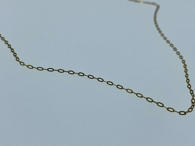 925 Sterling Silver Gold Plated Chain Italy 18.1 In