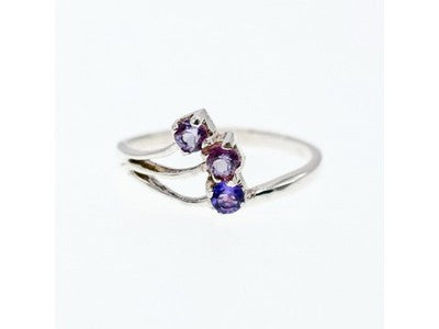 925 Sterling Silver Amethyst Ring Size 9