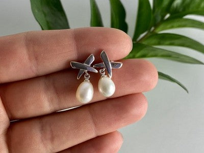 925 Sterling Silver Pearls Earrings