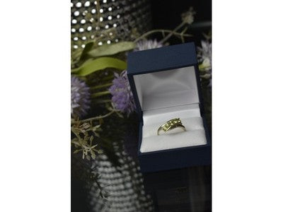 925 Sterling Silver Peridot Ring Size 8.5