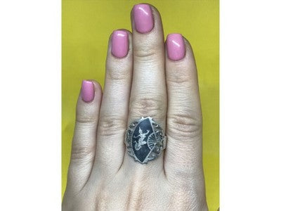 Vintage 925 Sterling Siamese Silver Ring Size 8.5