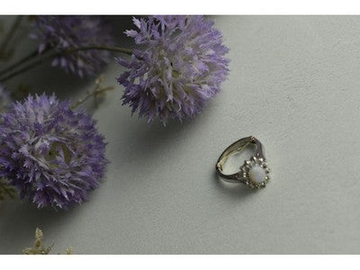 Vintage 925 Sterling Silver Opal & Quartz Ring Size 5.5