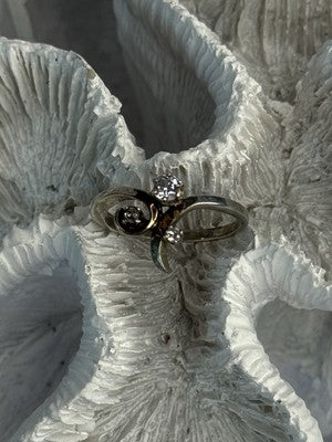 925 Sterling Silver Beryl Ring Size 7