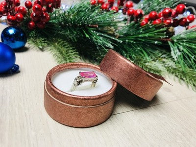 925 Sterling Silver Pink CZ Ring Size 6