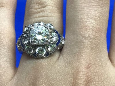 925 Sterling Silver CZ Ring Size 6.5