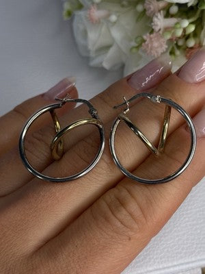 925 Sterling Silver Elegant Italy Earrings Length 1.10 Inch
