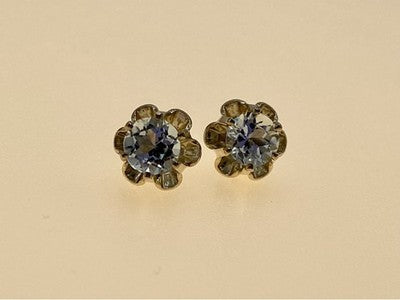 925 Sterling Silver Blue Spinel Stud Earrings